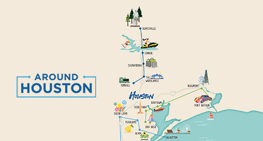 Around Houston Map