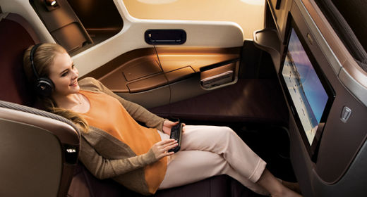 More entertainment benefits available with Singapore Airlines Business Class