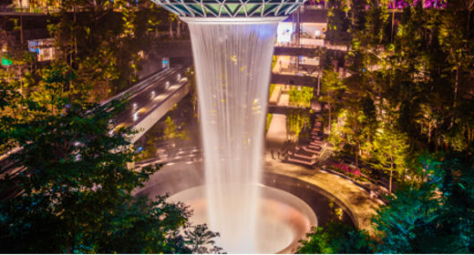 The world’s tallest indoor waterfall