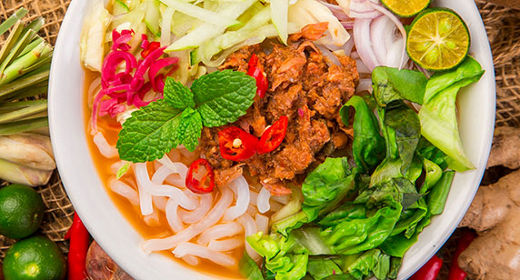 vibrant meal from penang