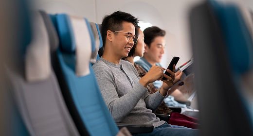 Unlimited complimentary in-flight Wi-Fi