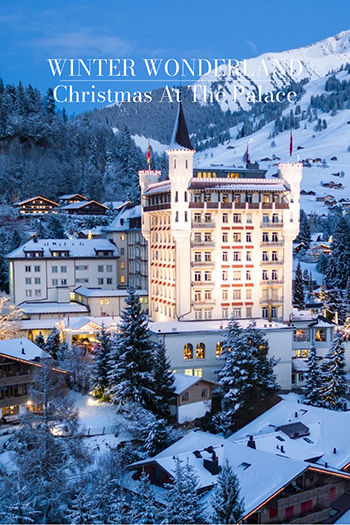 Alpine Hotel At Christmas
