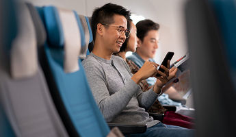 Stay connected in the sky with complimentary Wi-Fi